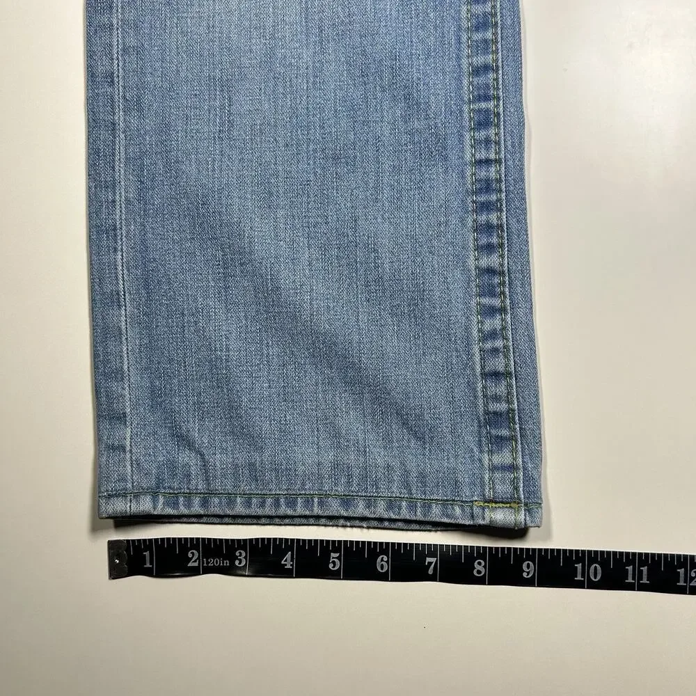 True Religion Ricky Jeans Mens 36x29.5 Light Wash Made In USA Y2K Distressed